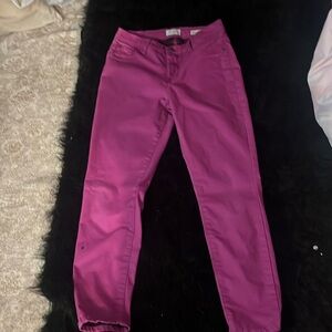 Pink skinny jeans that bring out you’re curves